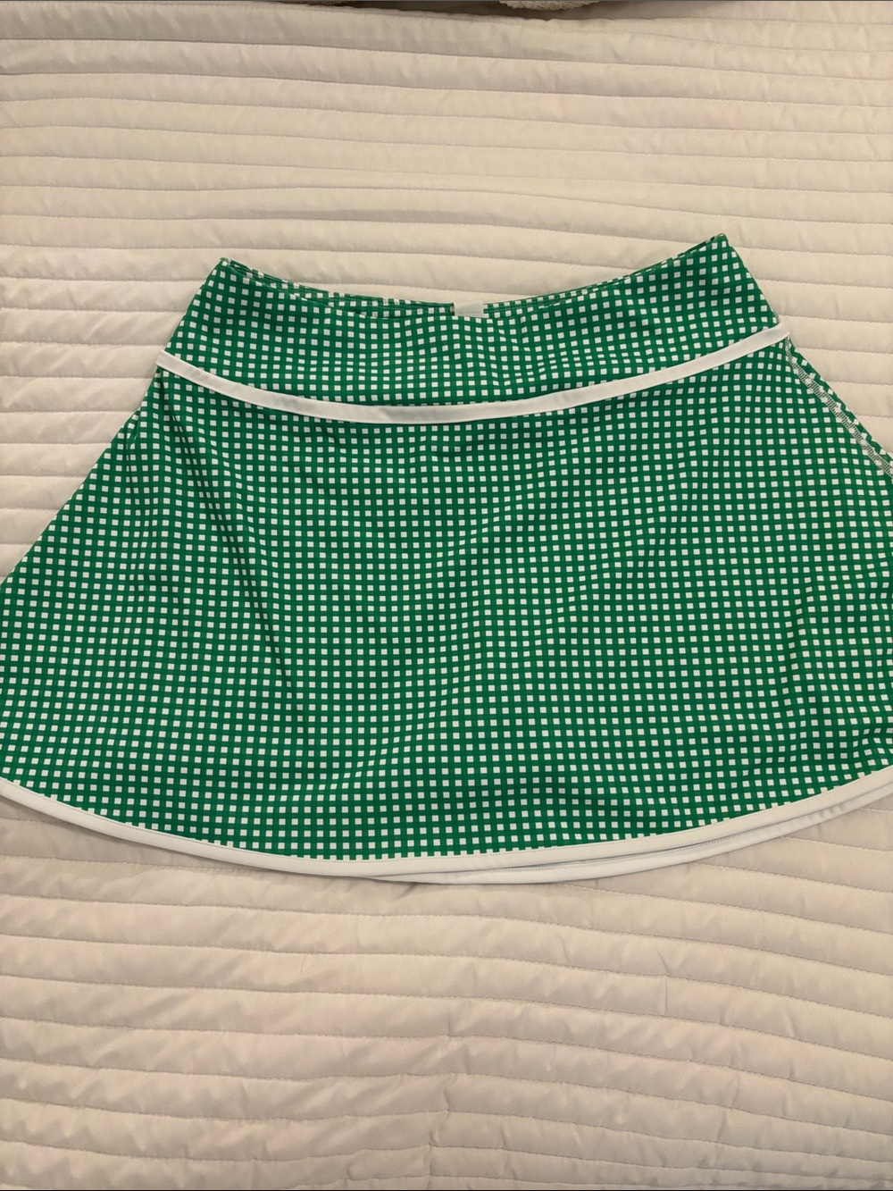 Addison bay green gingham flounce skort - Picture 2 of 5